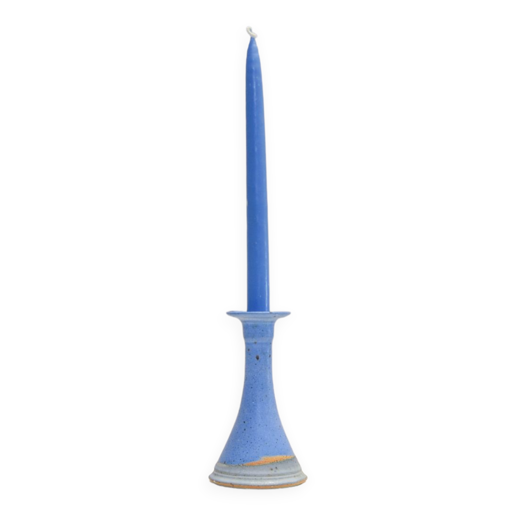 Danish vintage light blue ceramic candlestick