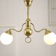 Art Deco Italian Brass and Opaline Chandelier