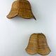 Pair of vintage woven rattan wall shades, Italy 1970s