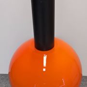 Orange opaline ball pendant by Parscot, France circa 1970.