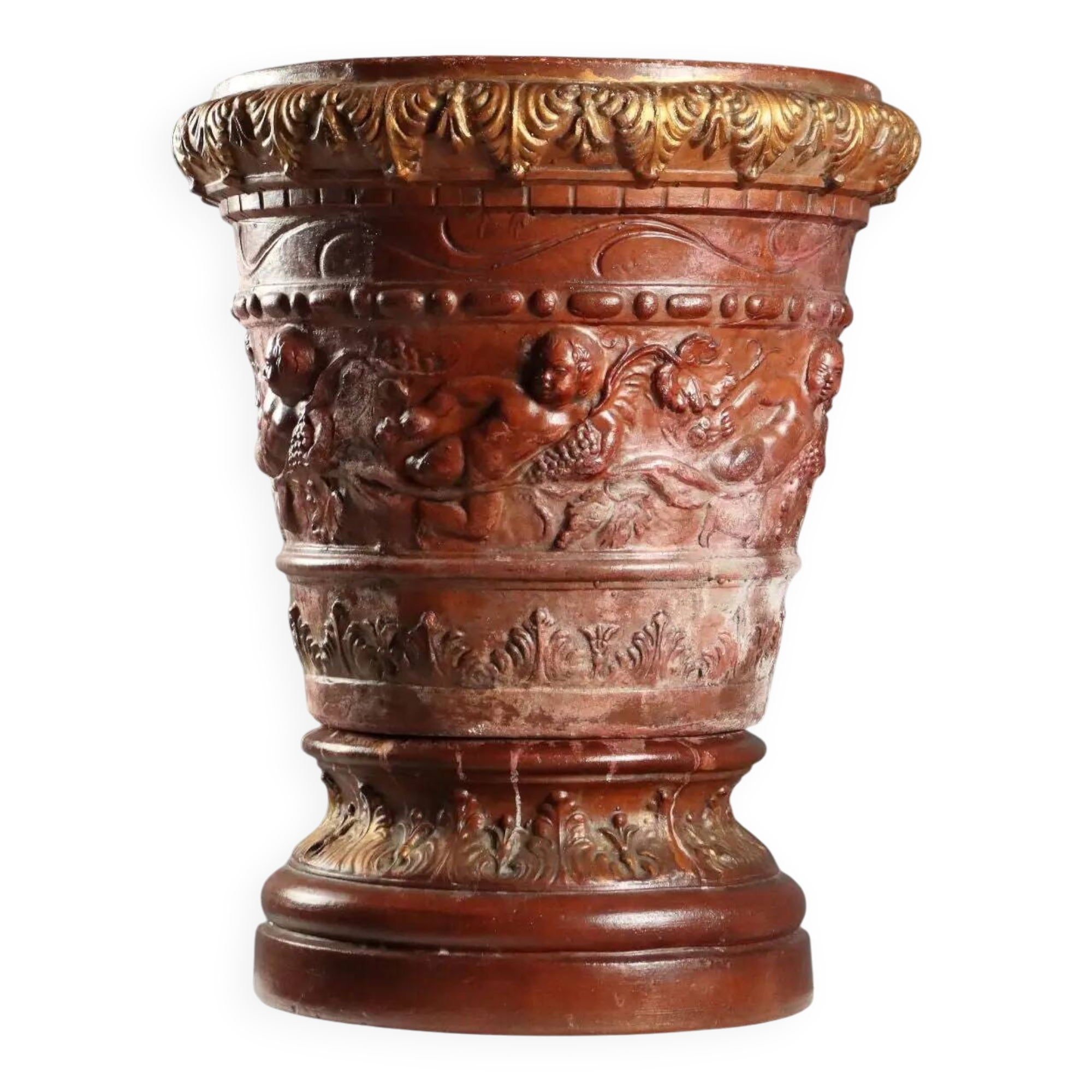 Ancient vase with terracotta stand Italy 20th Century