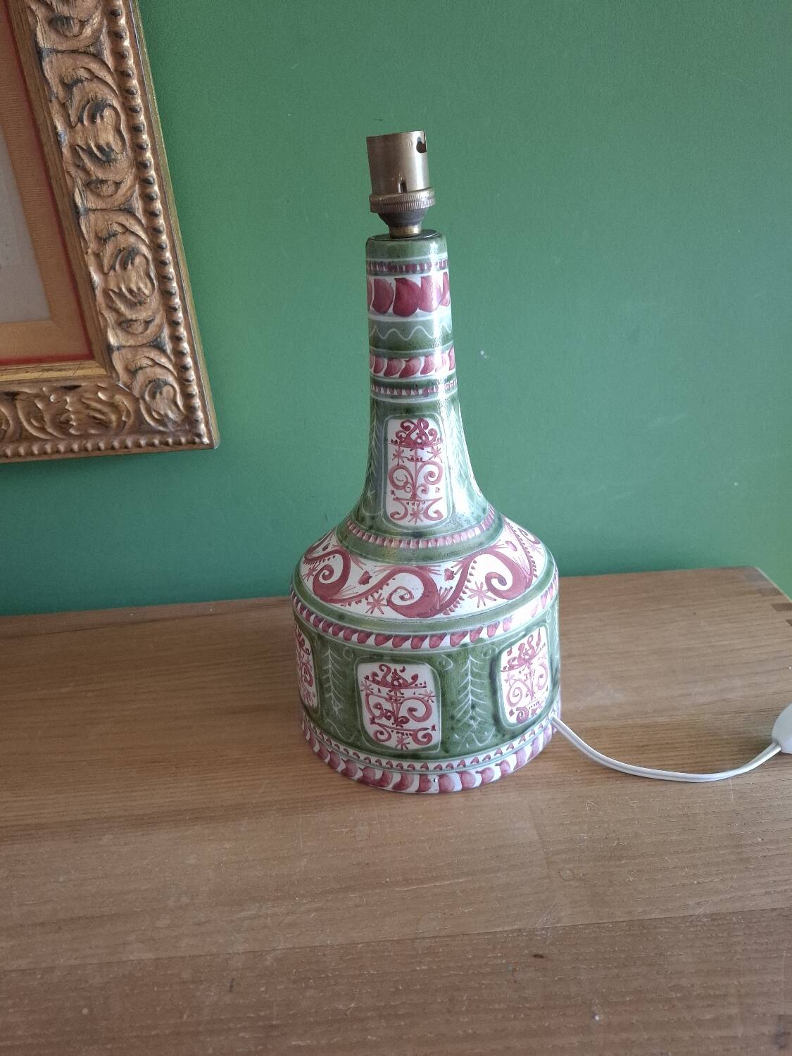 Quimper ceramic lamp base, Millot