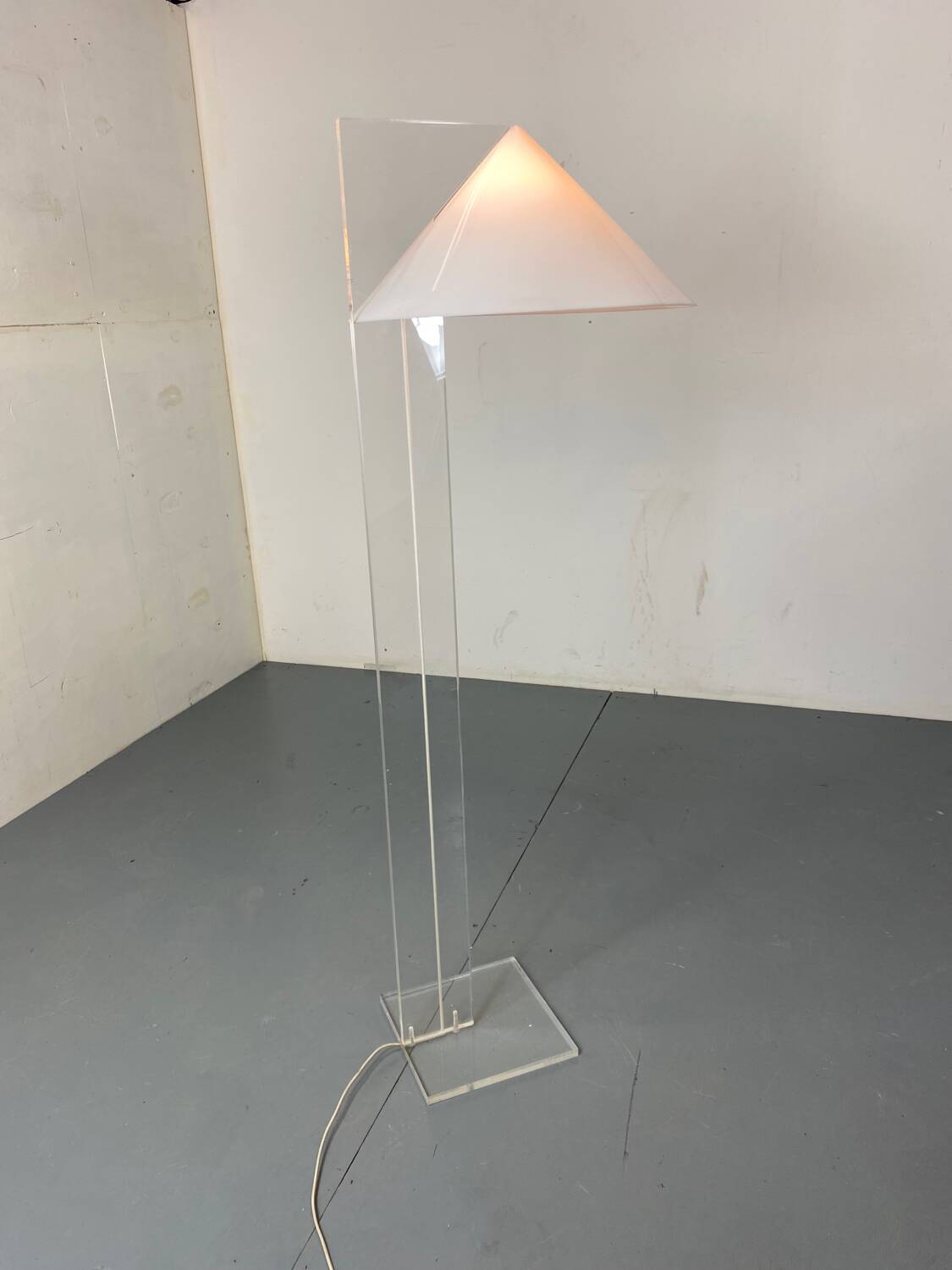 Space Age Acrylic Glass Floor Lamp by Harco Loor, 1980s