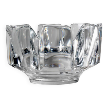 Lars Hellsten "Corona" Grand Bol en Cristal Plein, Pour Orrefors, Suède