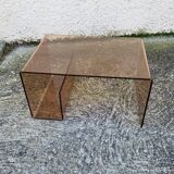 Smoked plexiglass coffee table attributed to michel dumas for roche bobois