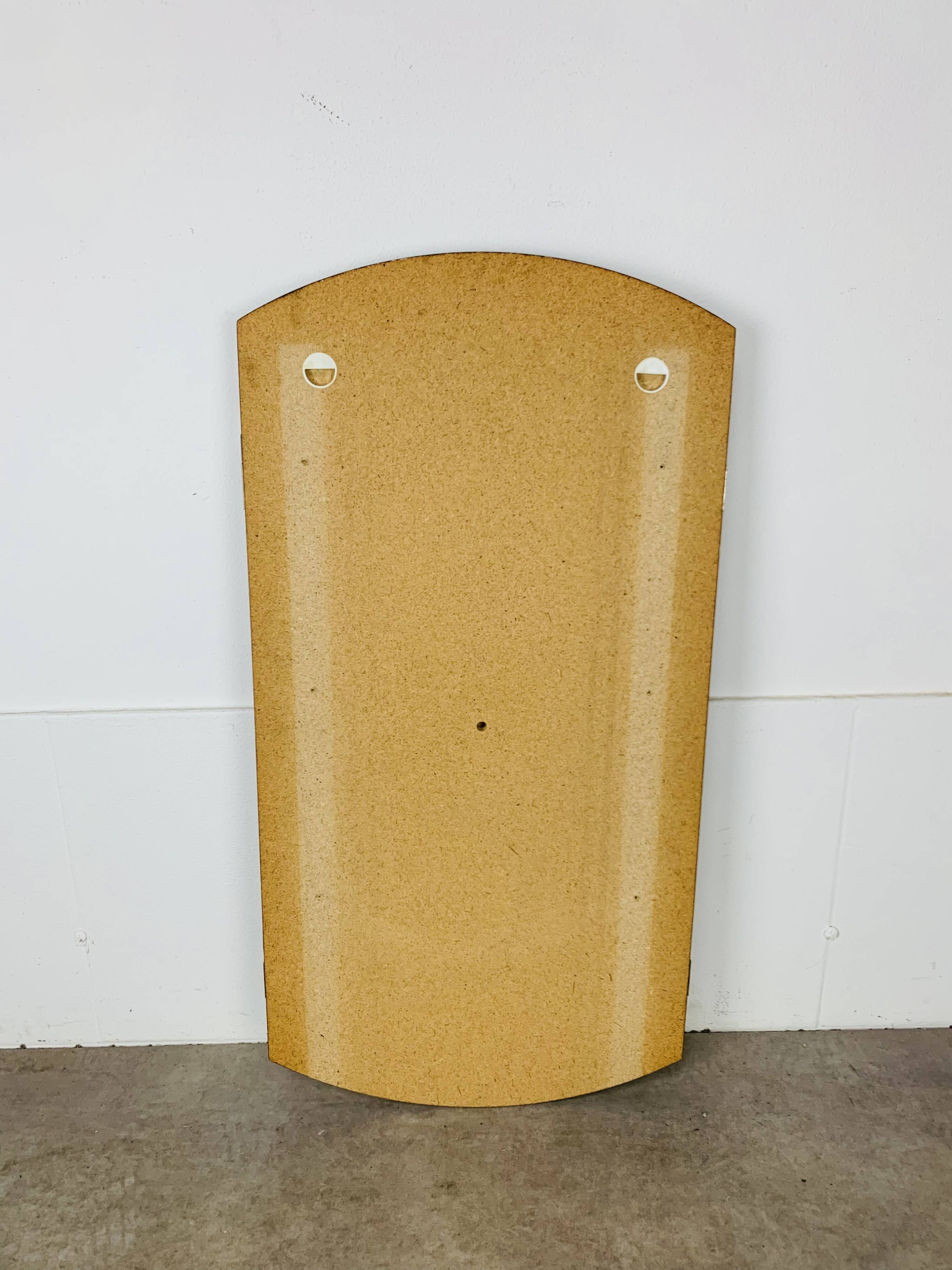 Scandinavian round triptych mirror, teak frame, 1960s.