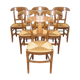 Lot de 6 anciennes chaises rustiques