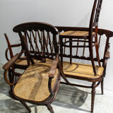 Set of a bench and three chairs Jacob Josef Rohn Wien 1930