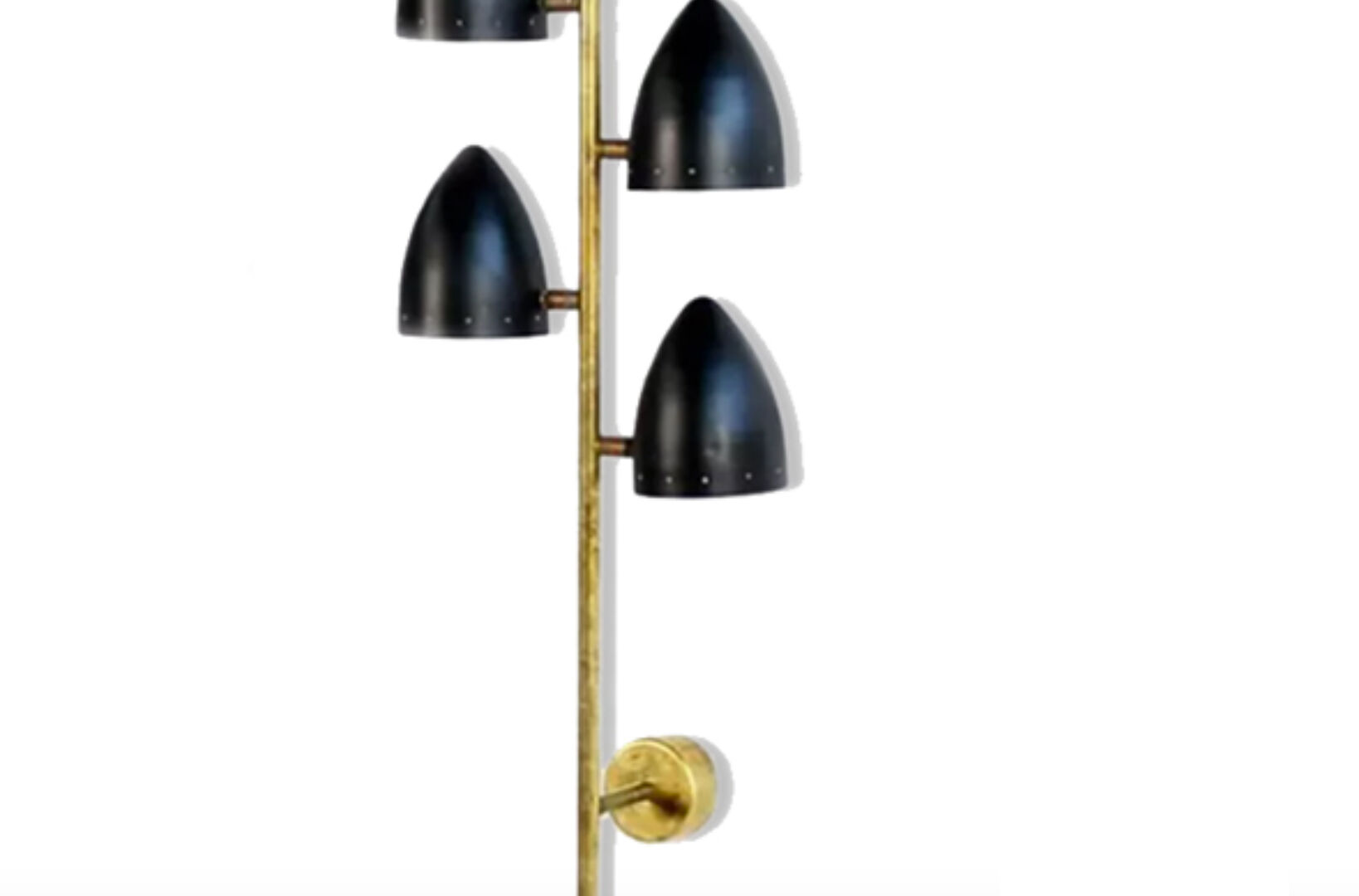 Italian wall sconce from the 50's 5 black cones