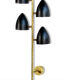 Italian wall sconce from the 50's 5 black cones
