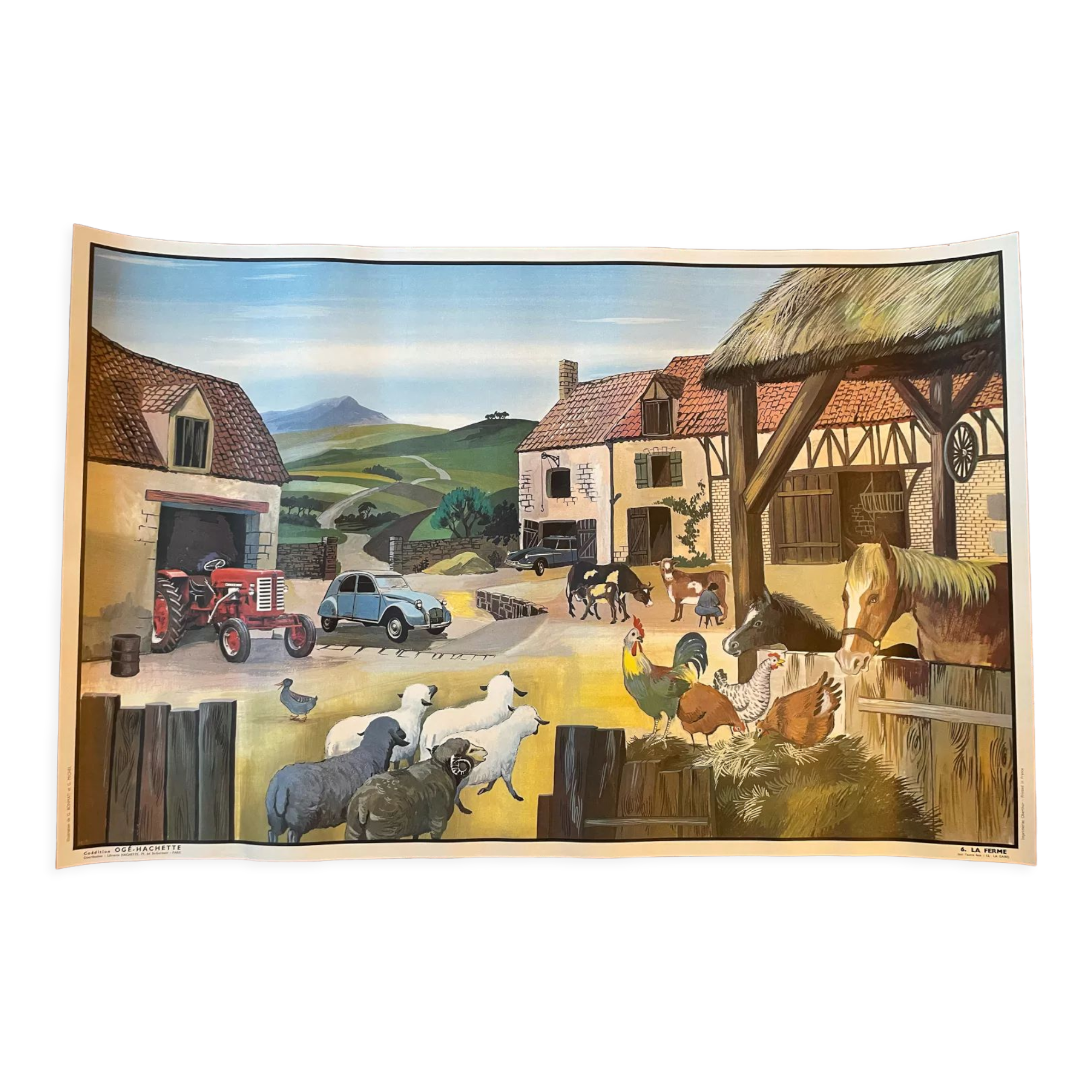 Ogé-Hachette poster "the farm / the station"