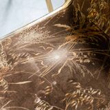 Table peinte en or et 4 chaises en tissu d'origine
