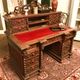 Hand-carved wooden desk in neo-renaissance style Henri II around 1870