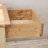 Worktable In Cream Lacquered Poplar Wood, Italy Late 19th Century