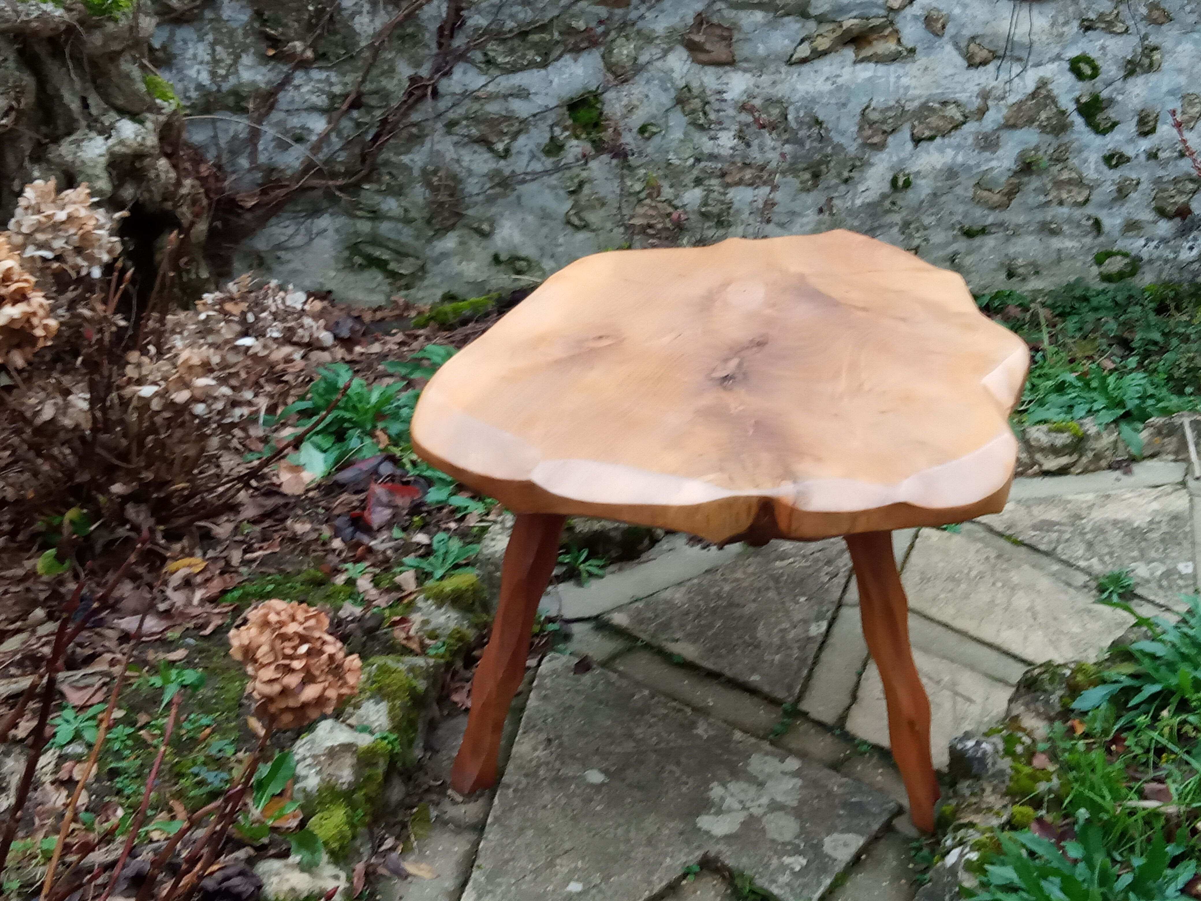 Brutalist olive coffee table 60s