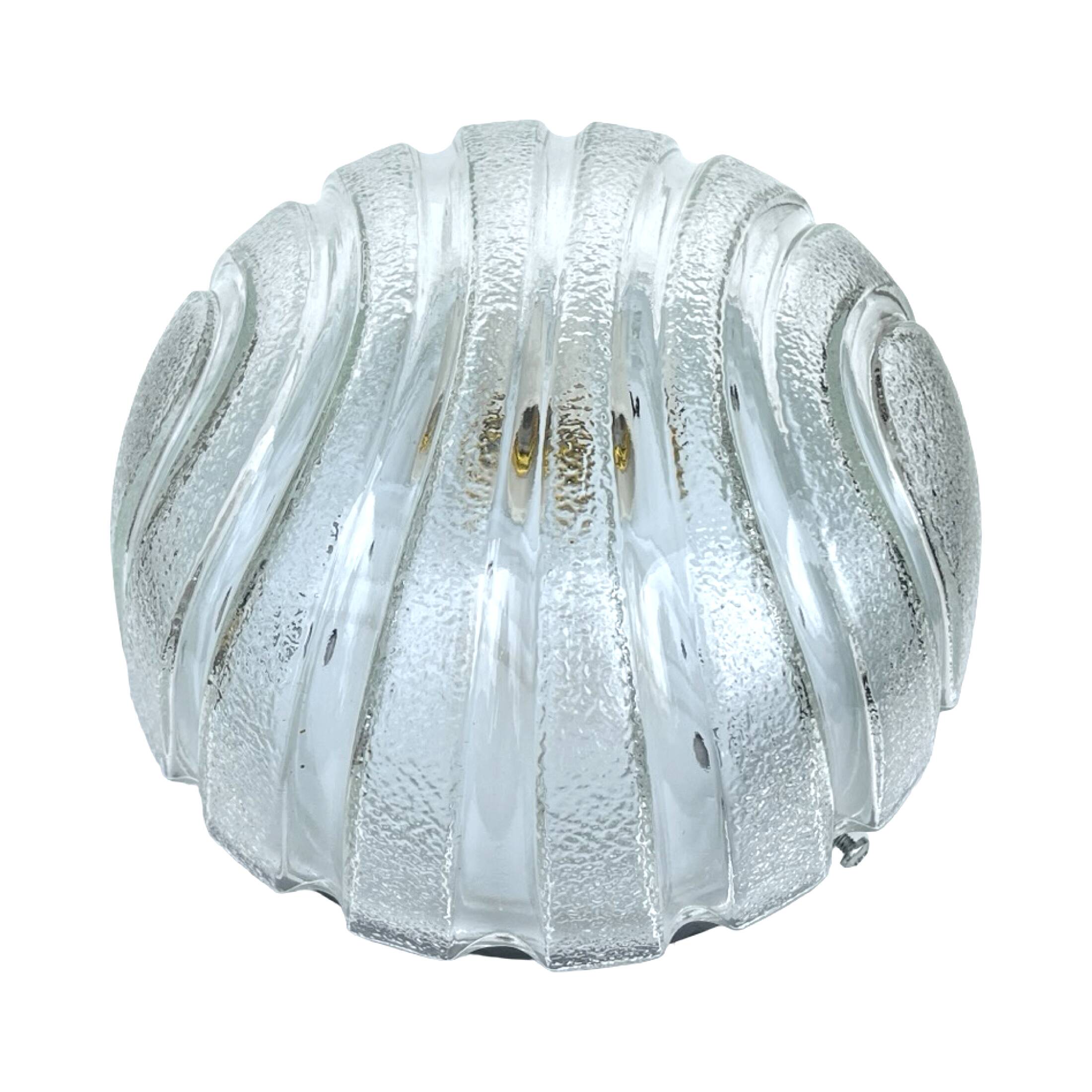 Glass ceiling lamp, Eickmeier Leuchten, Germany, 1970s.