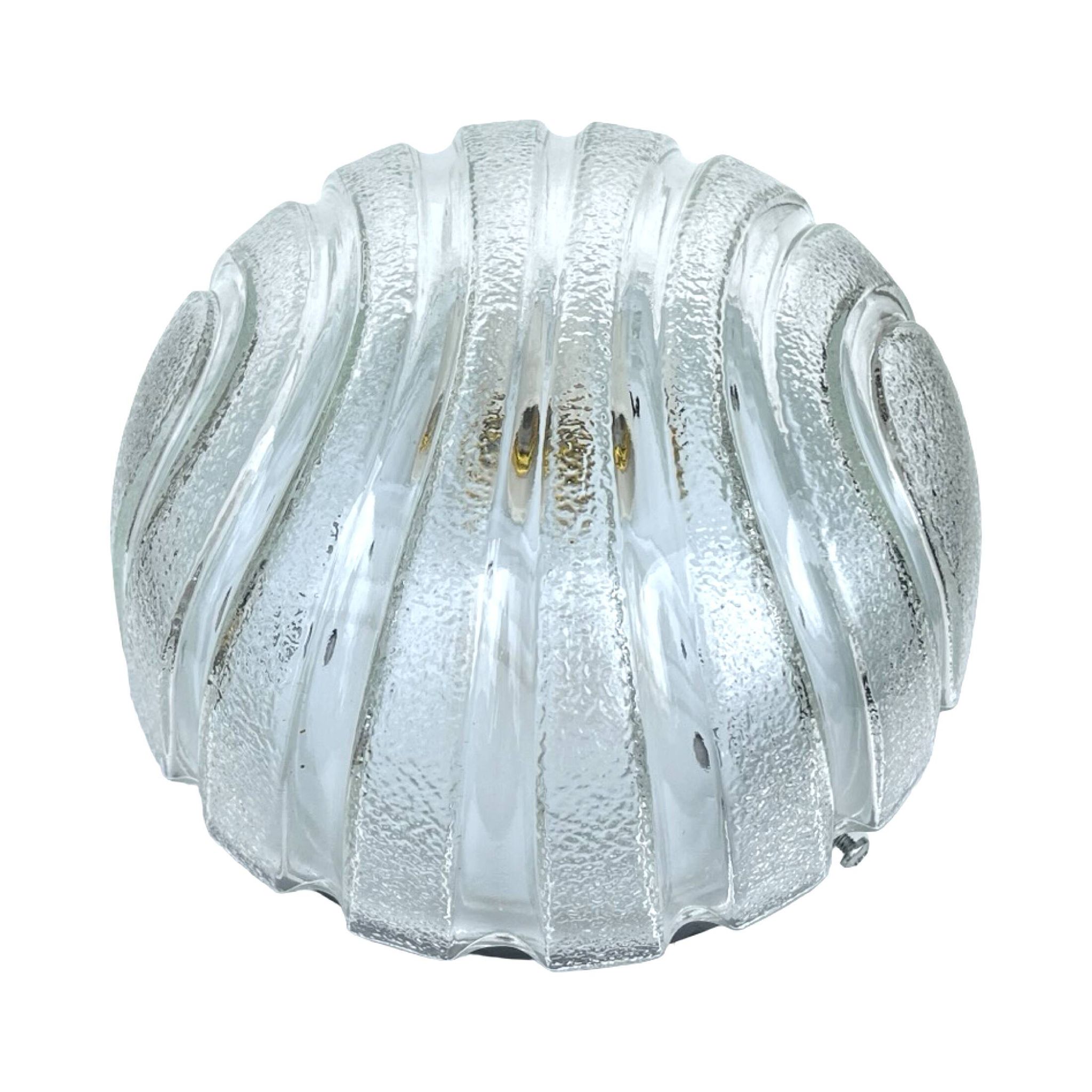 Plafonnier en verre, Eickmeier Leuchten, Allemagne, années 1970.