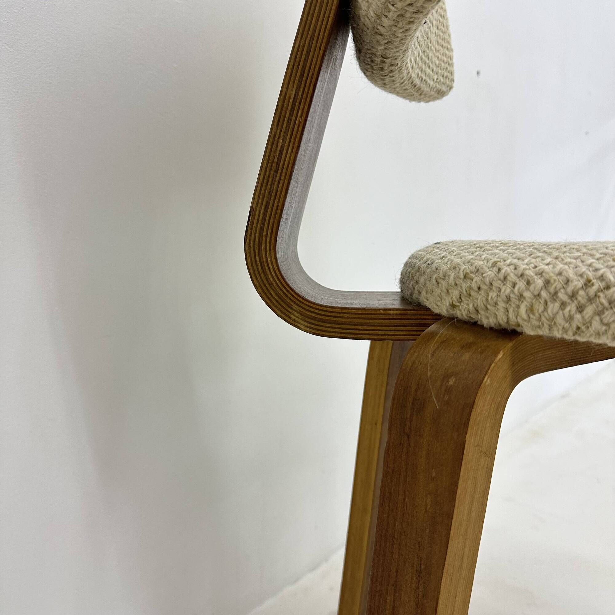 Set of 4 Dutch design by Cor Alons plywood dining chairs , 1960s