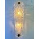 Monumental Clear Murano Glass Wall Sconces from Italy – Set of Two