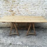 Farm table on trestles