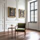 Fauteuil vintage vert moher style éclectique