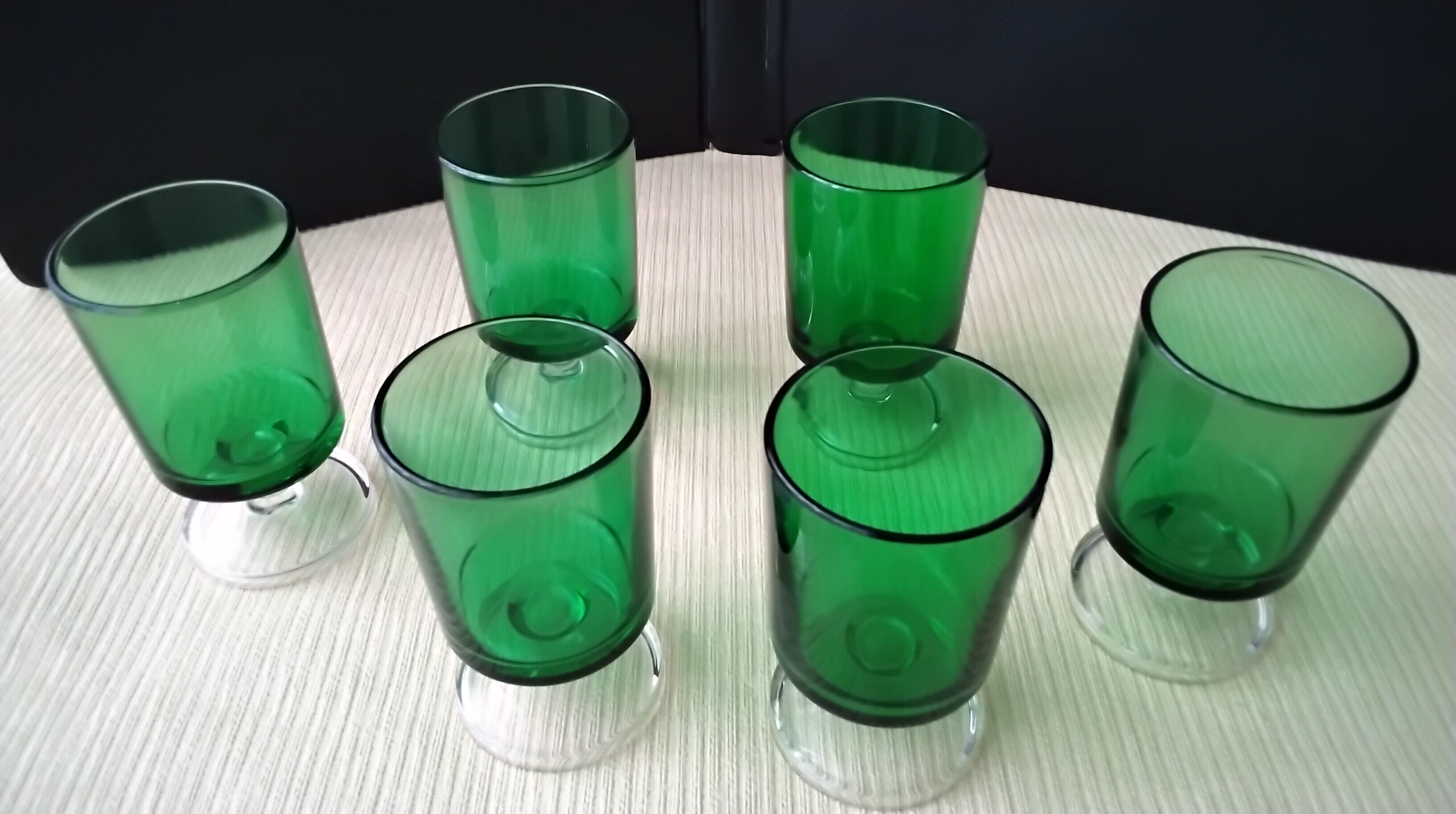 Set de 6 verres à apéritif ou vin blanc Luminarc  Années 70