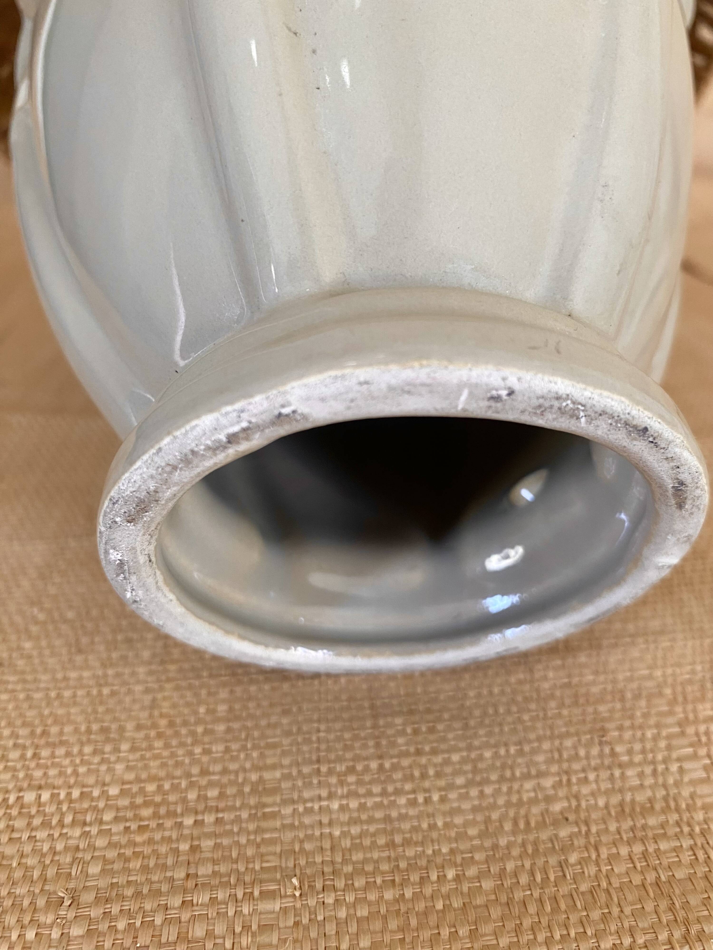 Ceramic lamp, 2M fabric cable, rope shade