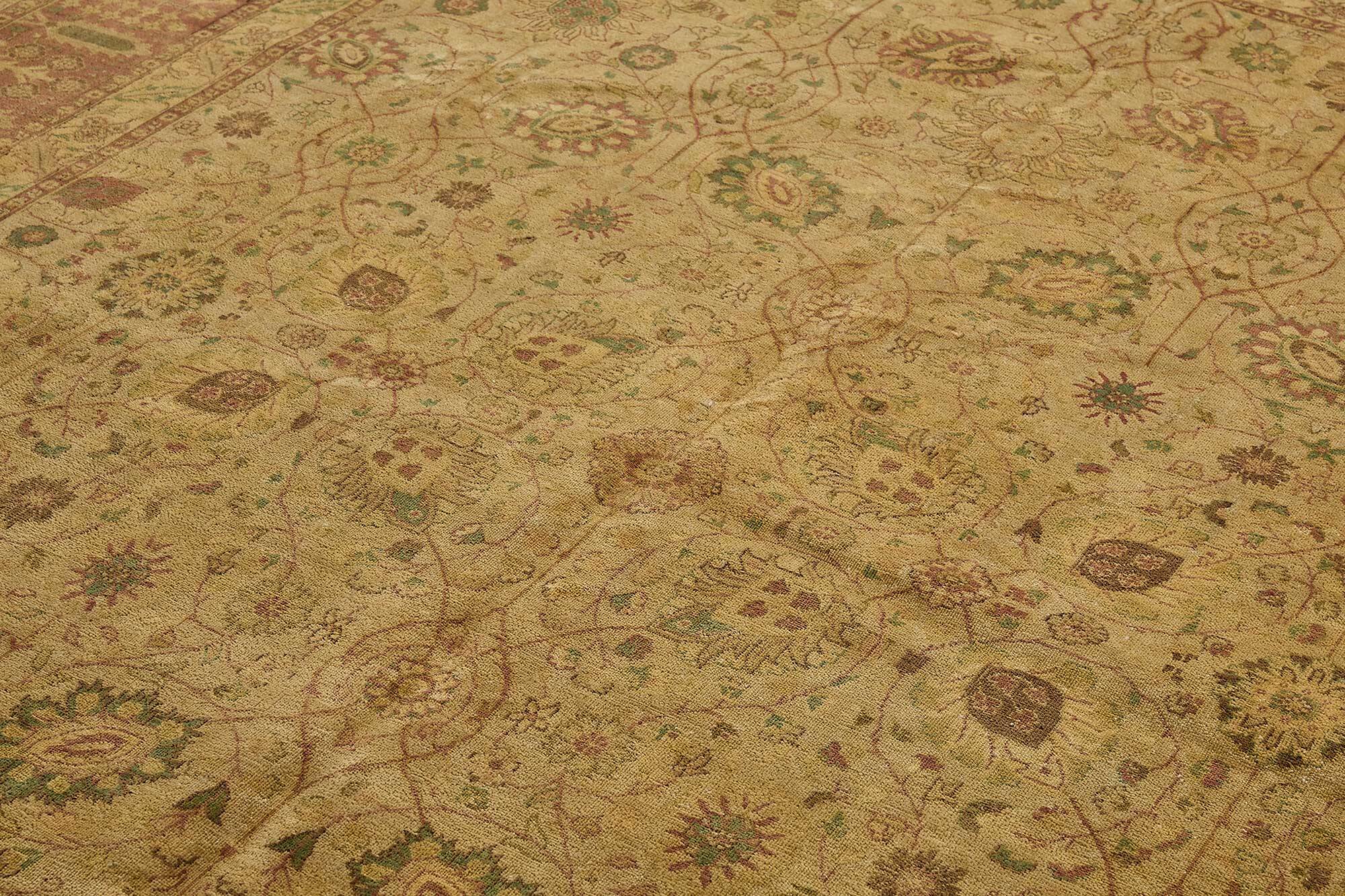 Turkish Handknotted Wool Oushak Rug 275 cm x 366 cm