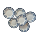 Set of 6 hollow plates Platane St Amand and Hamage