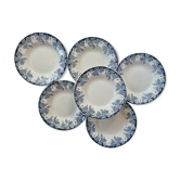 Set of 6 hollow plates Platane St Amand and Hamage