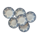 Set of 6 hollow plates Platane St Amand and Hamage