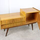 Mid-century Italian Wood and Brass Sideboard, 50s