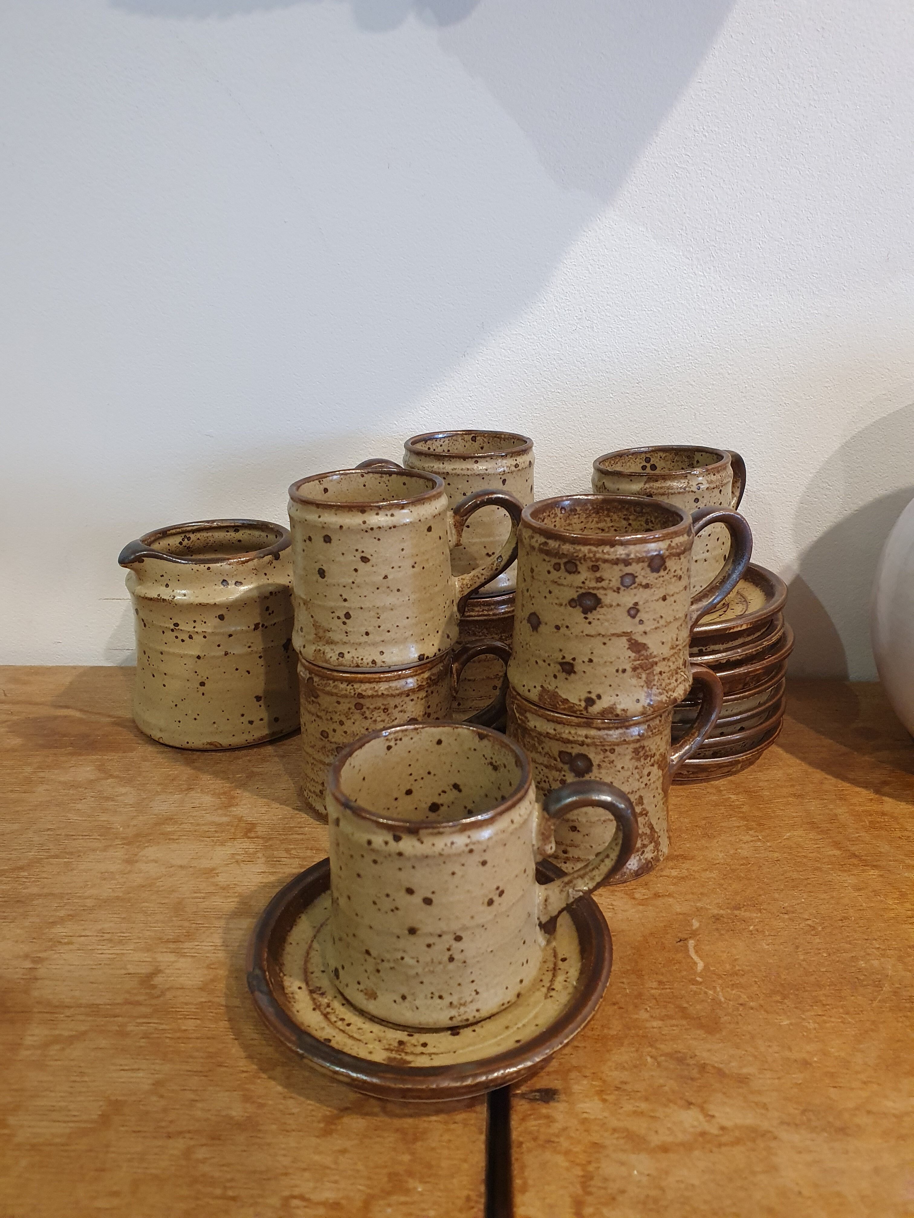 Speckled sandstone espresso service