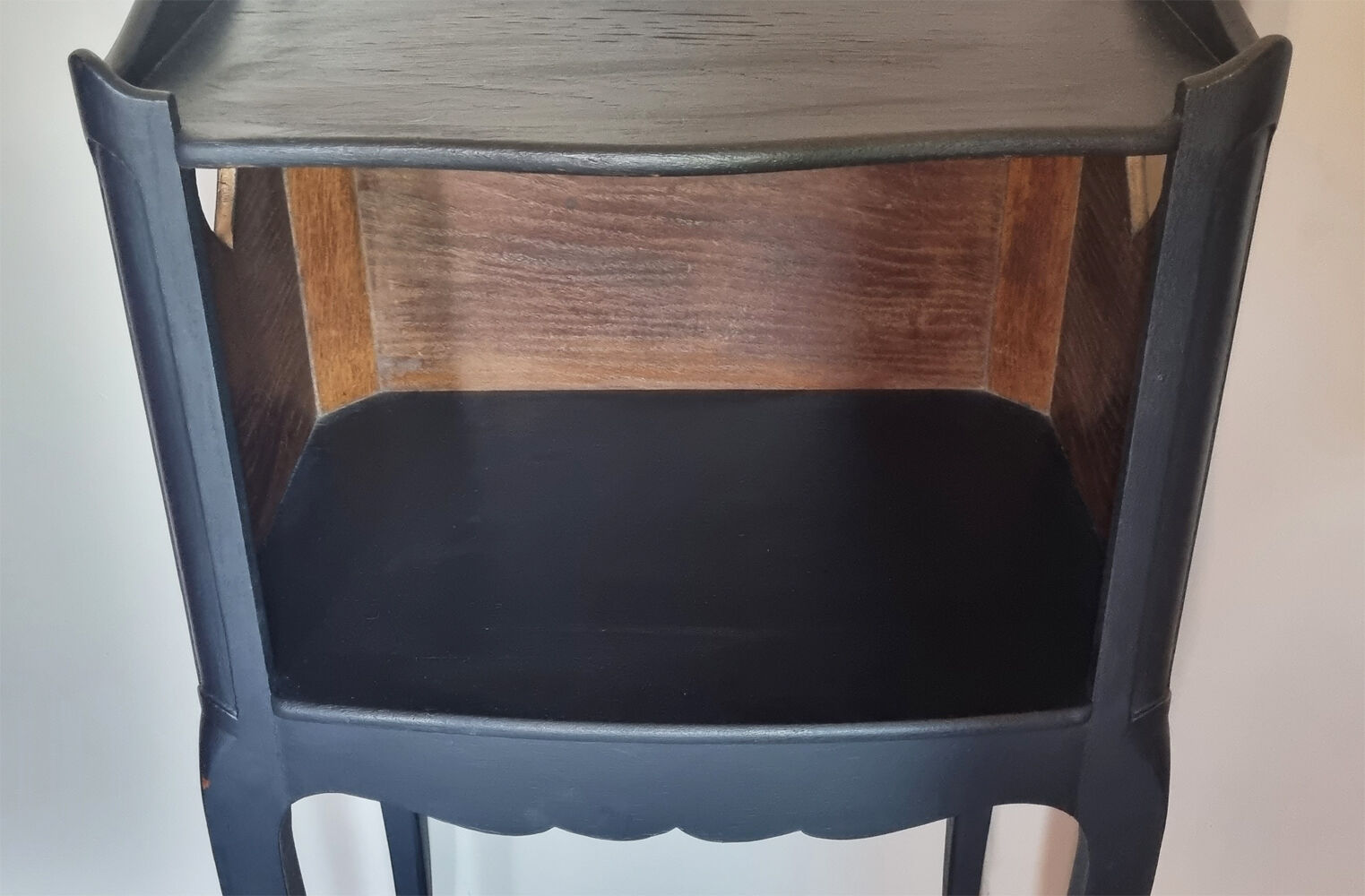 Pair of vintage bedside tables, 60s, Louis XV style, restyled