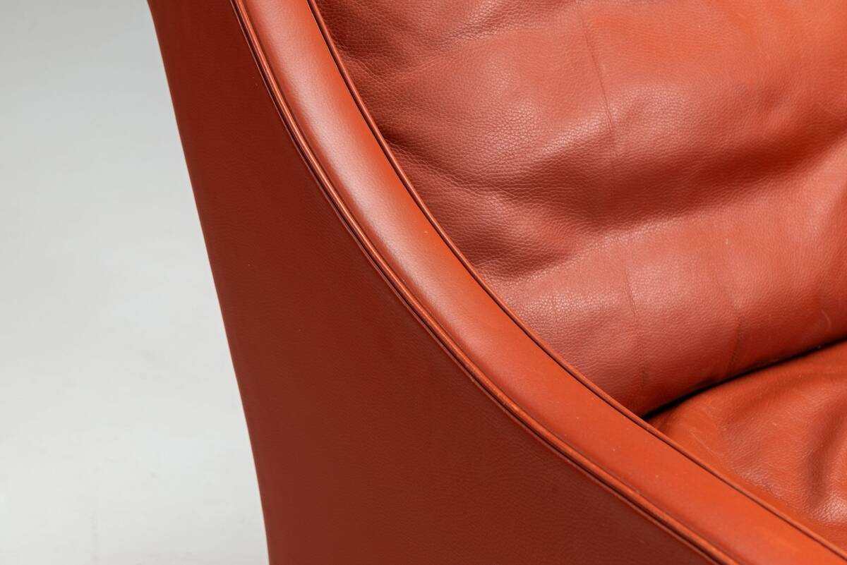 Borge Mogensen cognac leather lounge chairs Fredericia Stolefabrik Denmark 1963