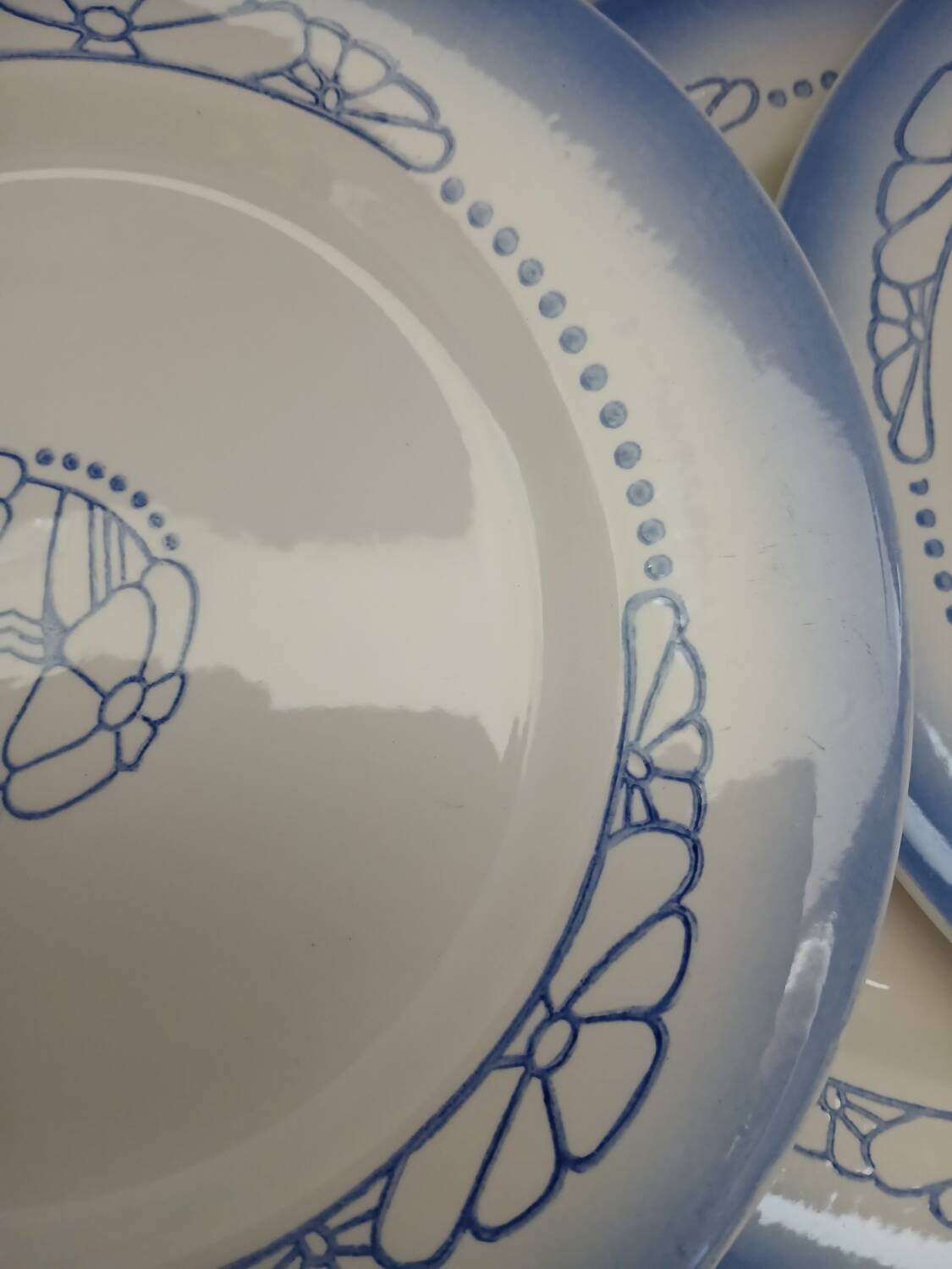 8 old Digoin and Sarreguemines dinner plates