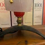 Lamp in bakelite and brass 50s