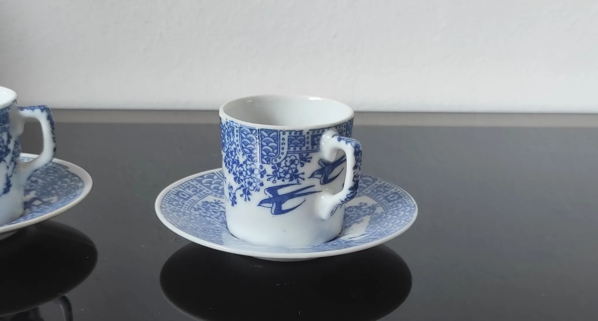 Vintage porcelain cup duo
