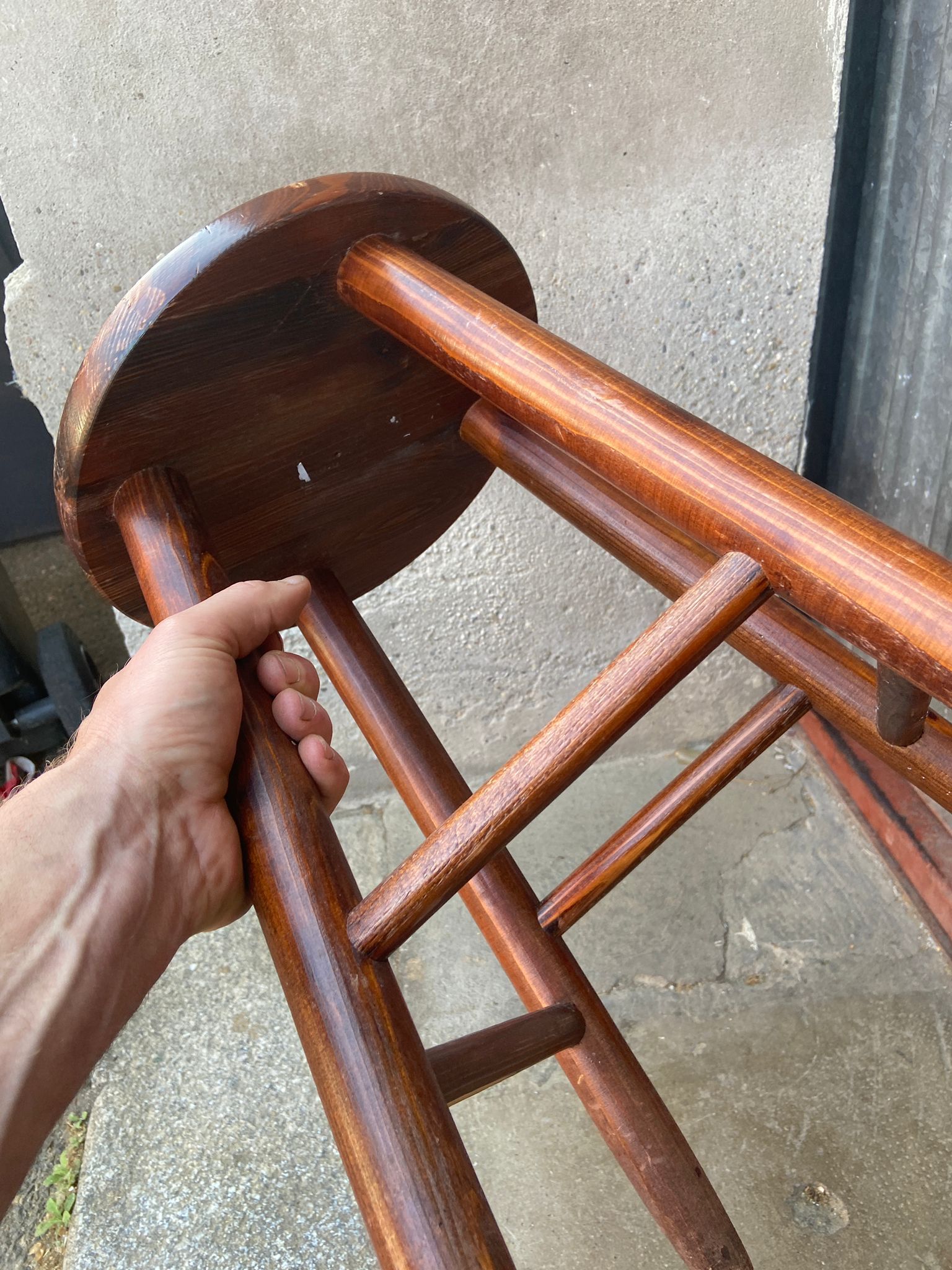 Vintage rustic farmhouse stool