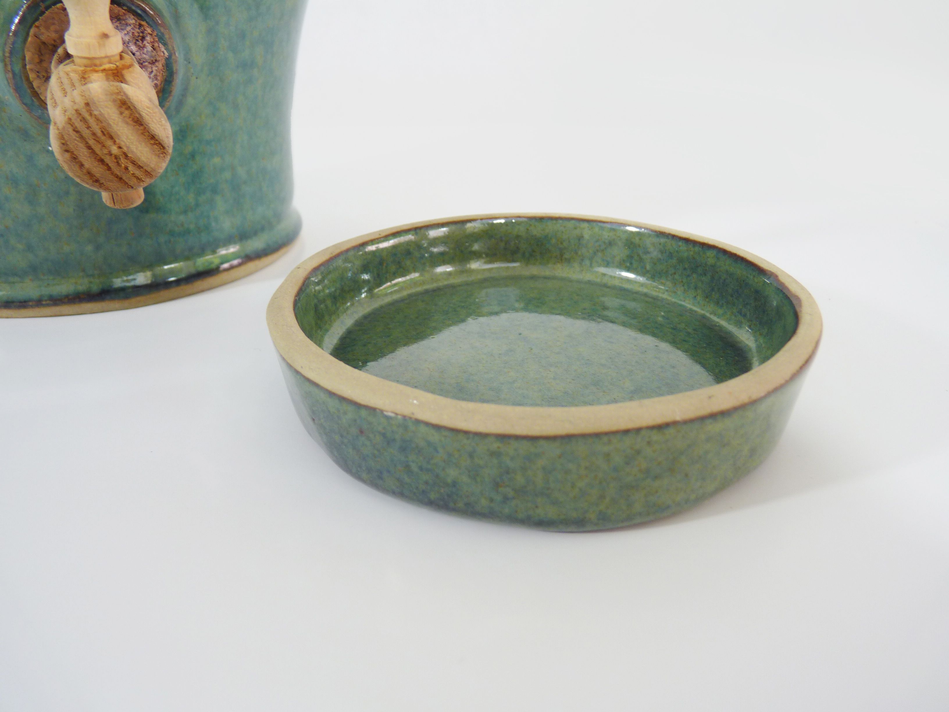 Vinaigrier in glazed sandstone, stamped f.normand
