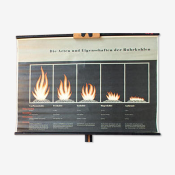 Displays educational flames, fossil fuels, datasheet, 1969