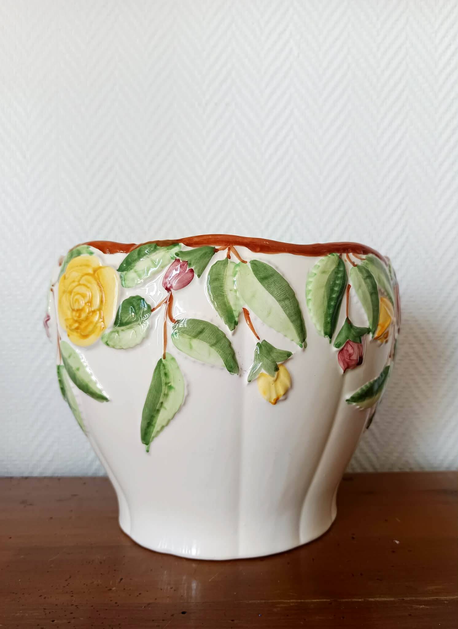 Vintage ceramic flower pot