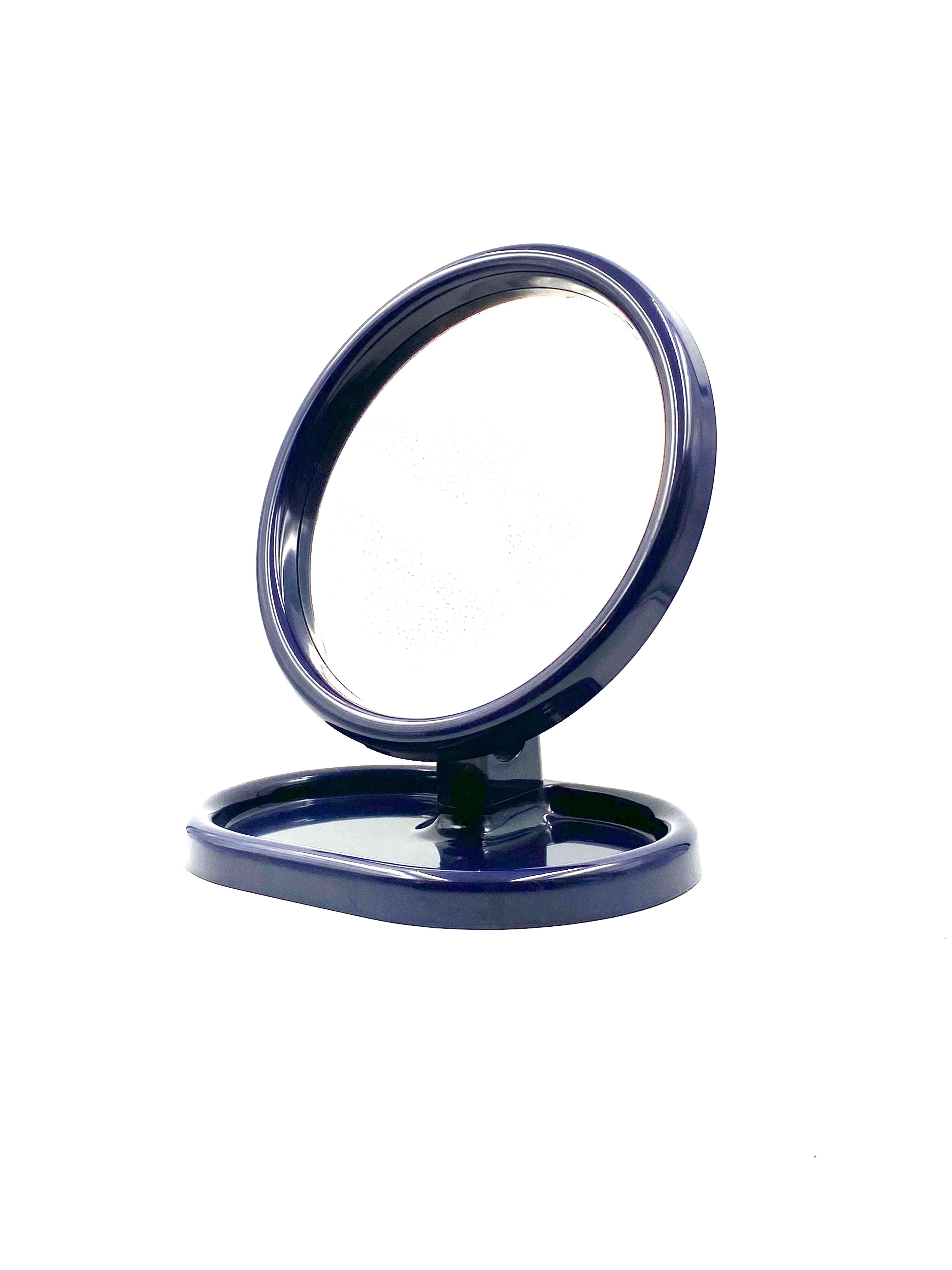 Olaf von Bohr, Blue Table Mirror, Gedy Italy, ca. 1970