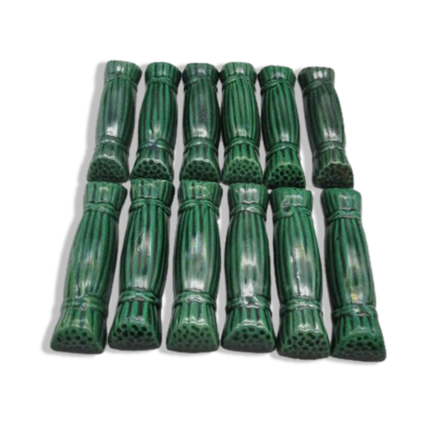12 vintage ceramic knife holders