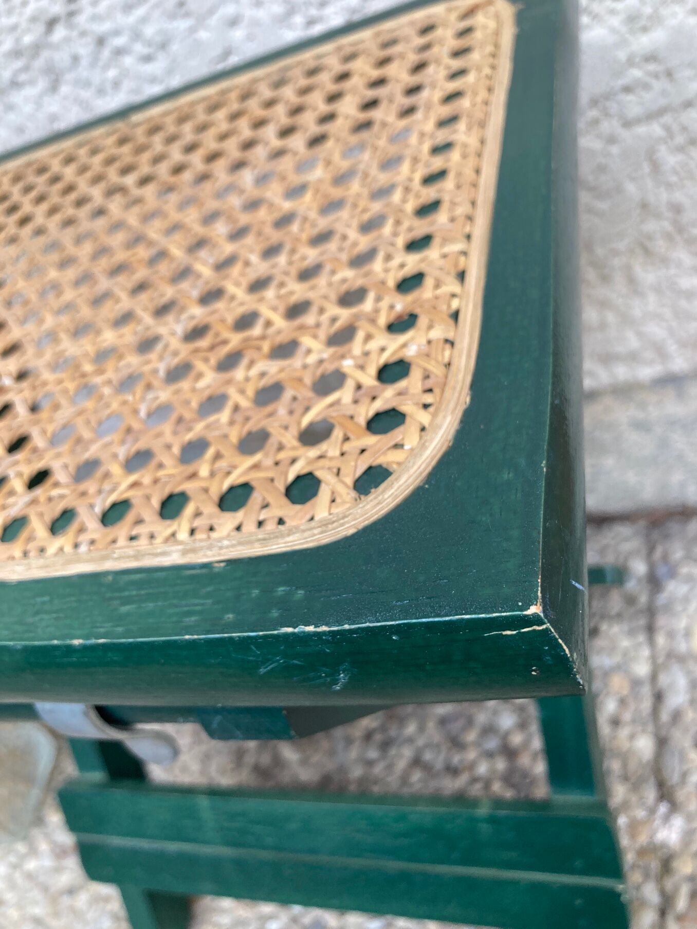 Folding stool in vintage canning