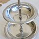 Vintage 2-tier silver-plated display stand - Dessert server