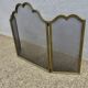 Fire screen, spark guard for fireplace "made in Italy" 3 panels in brass 70