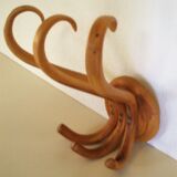 Coat rack curved wooden