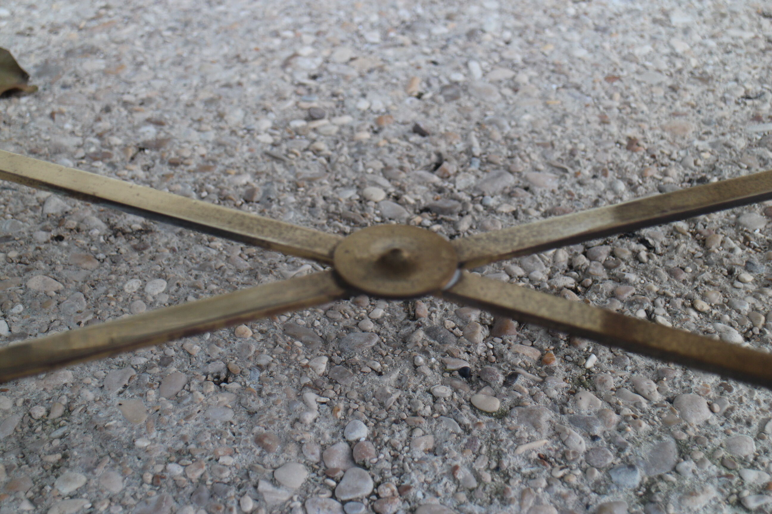 Brass and marble coffee table