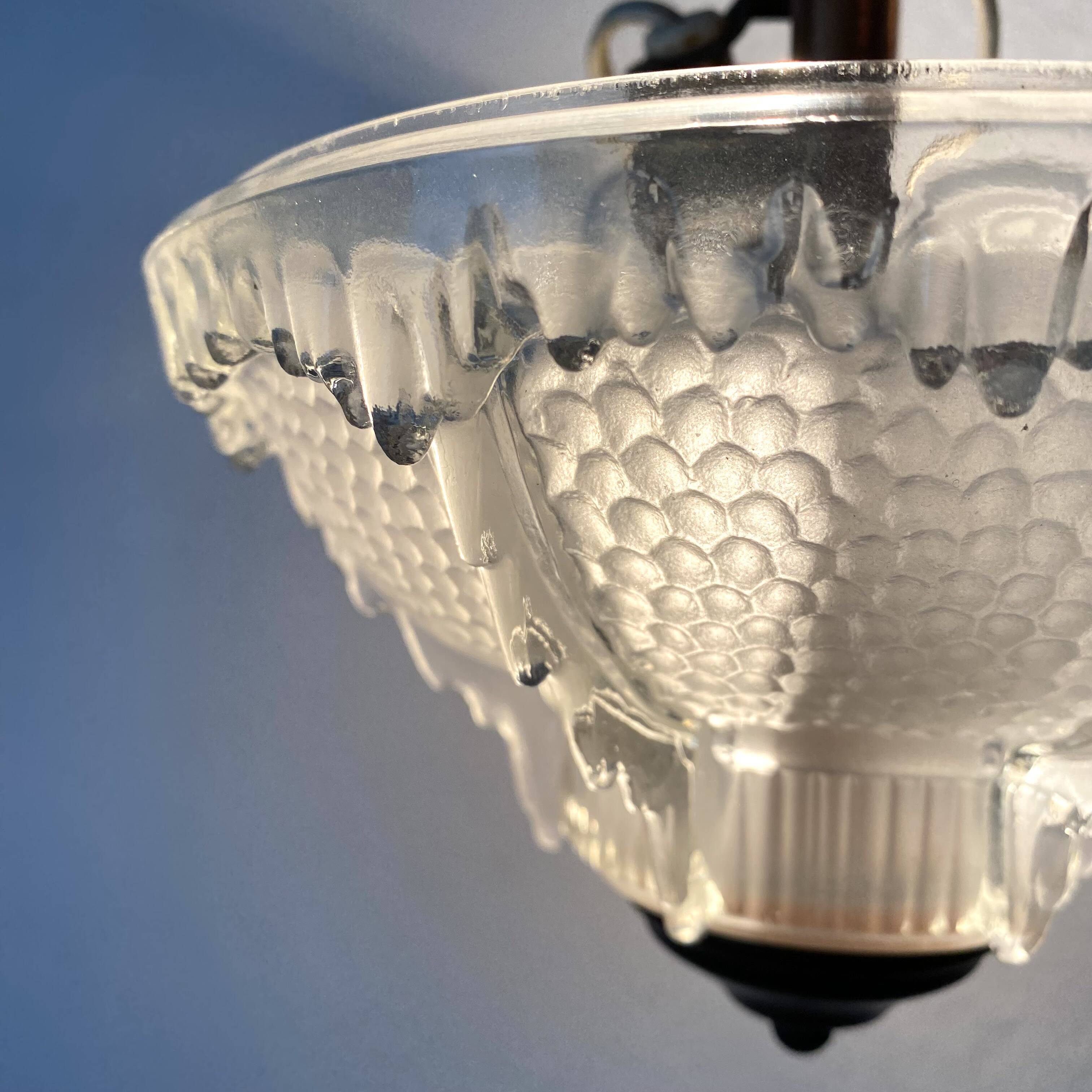 Ezan and Petitot art deco pendant light